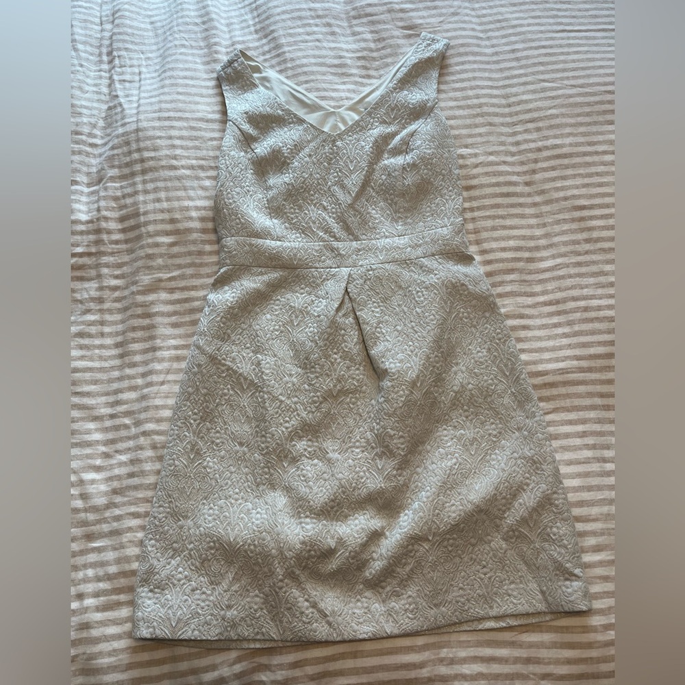 Cream and gold formal dress